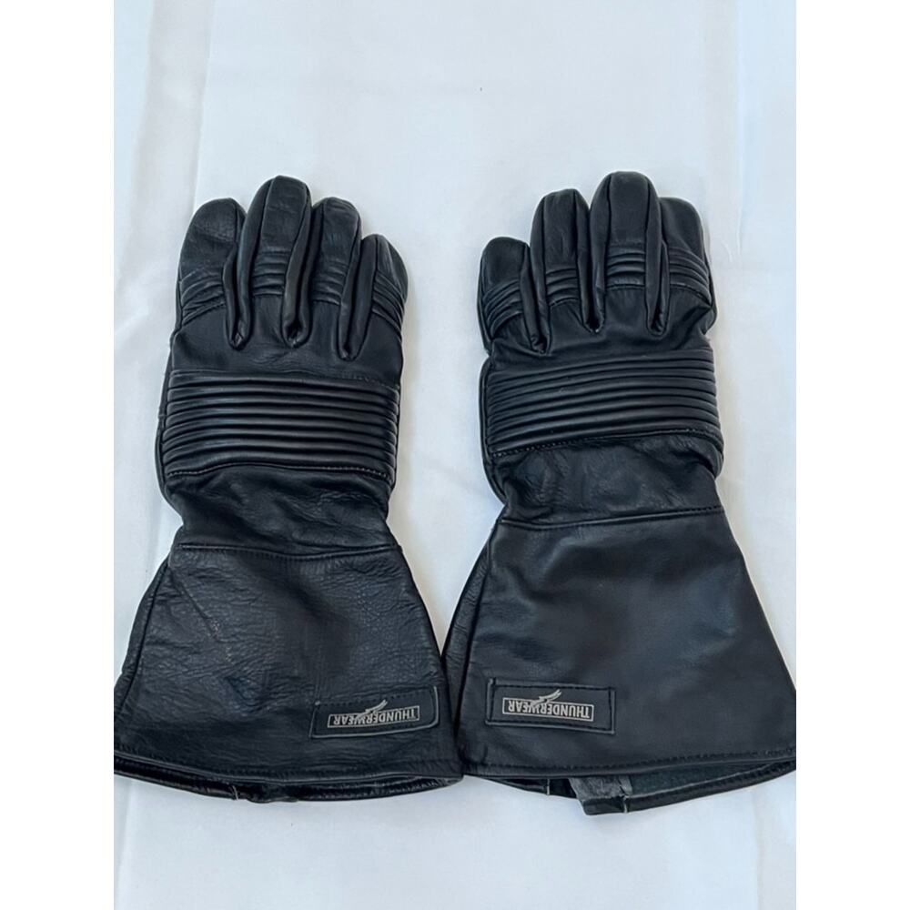 Thunderwear Long Biker Motorcycle Riding Leather Gloves Size XS Cold Weather